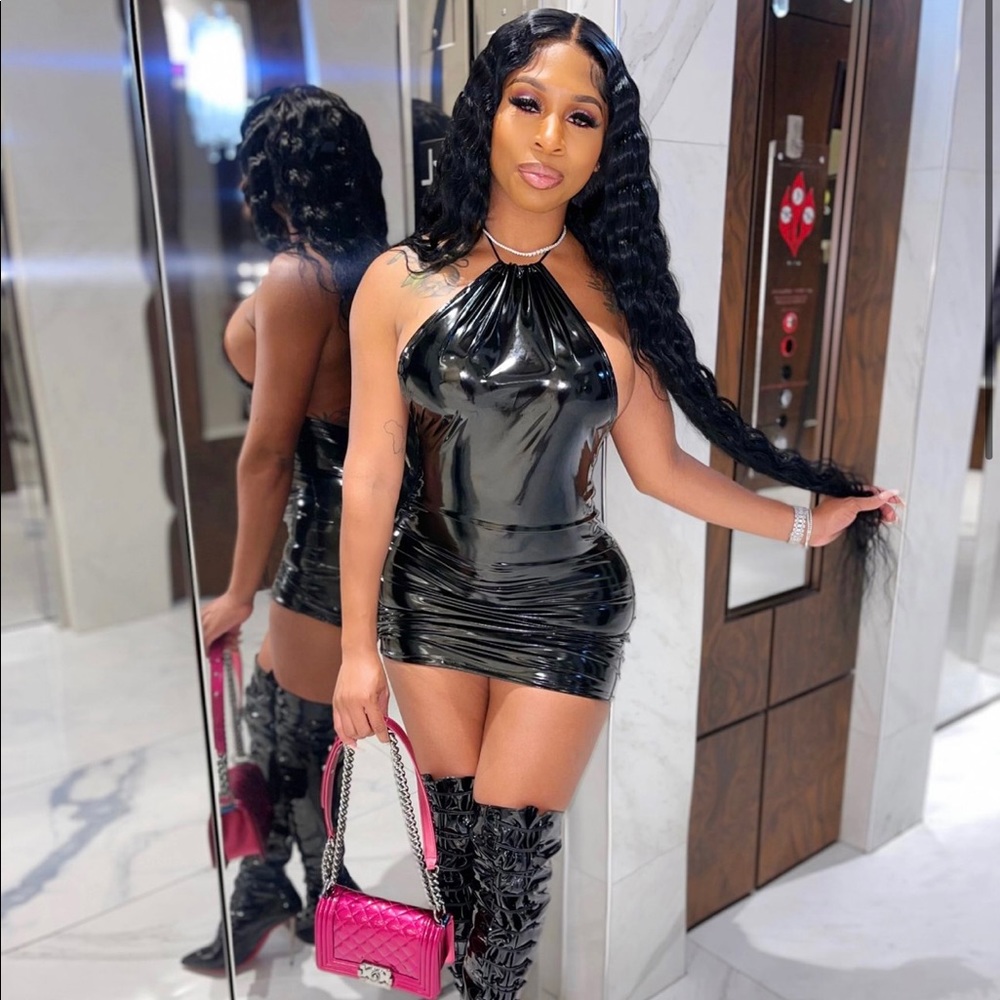 Halter Top Latex Dress